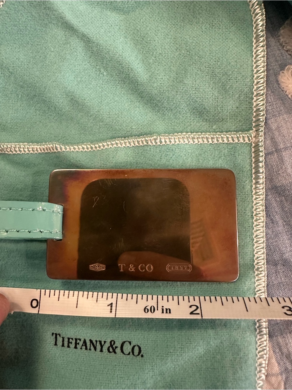 Vintage Tiffany & Co. 1837 Sterling Silver Luggage Tag With Box - Picture 8 of 9